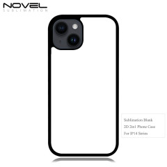 For iPhone 16 /15/14 Series Strong Protection Sublimation 2D 2IN1 Case Heavy Duty Phone Case