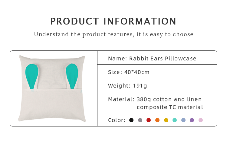 Rabbit Pillow Case Sublimation