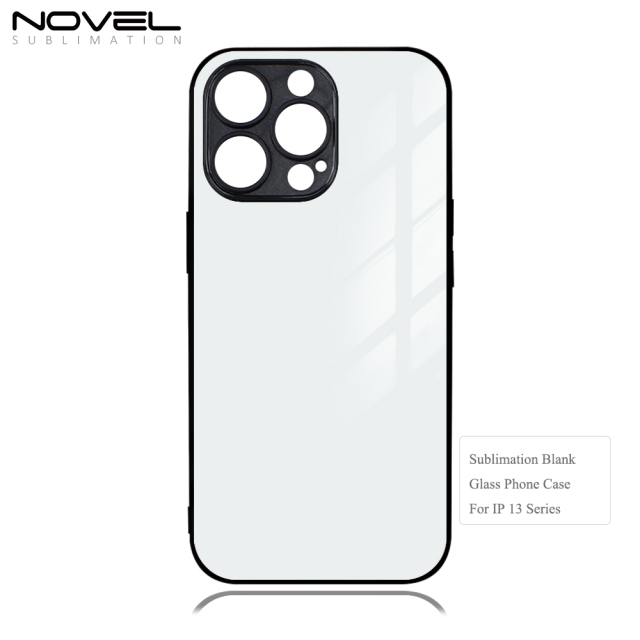 Fine Hole Sublimation TPU Glass Case For iPhone 13 With Tempered Glass Insert Wireless Charging is Supported