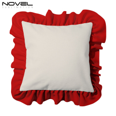 Sublimation Blank Cotton Linen Pillow Case Cover with Color Edge