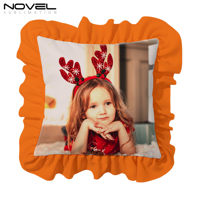 Sublimation Blank Cotton Linen Pillow Case Cover with Color Edge