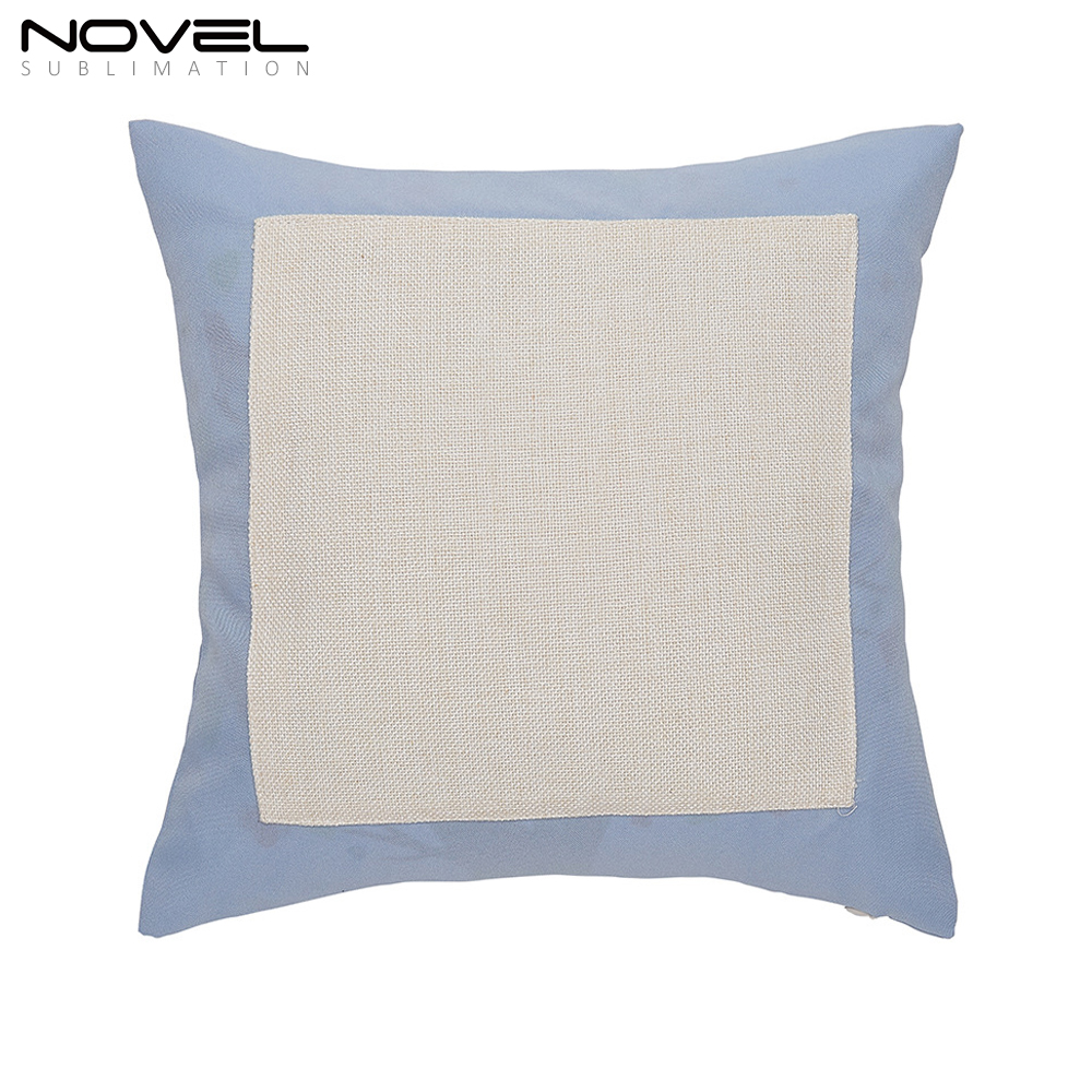 Sublimation Colorful Cotton Linen Pillow Case Pink/Blue/Orange/Green/Purple/Red/Grey Pillow Cover