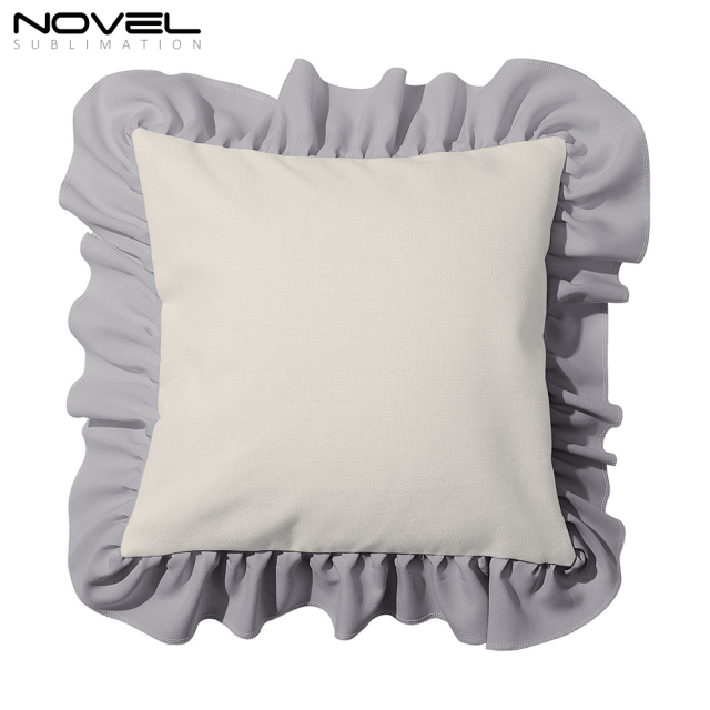 Sublimation Blank Cotton Linen Pillow Case Cover with Color Edge