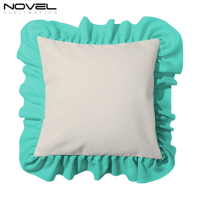 Sublimation Blank Cotton Linen Pillow Case Cover with Color Edge