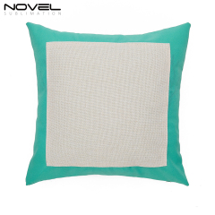 Sublimation Colorful Cotton Linen Pillow Case Cover