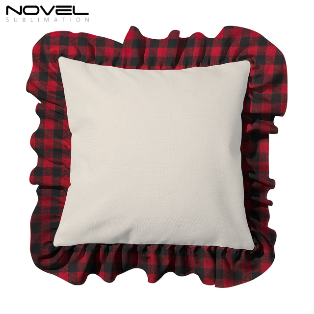 Sublimation Blank Cotton Linen Pillow Case Cover with Color Edge