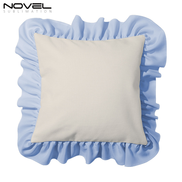 Sublimation Blank Cotton Linen Pillow Case Cover with Color Edge