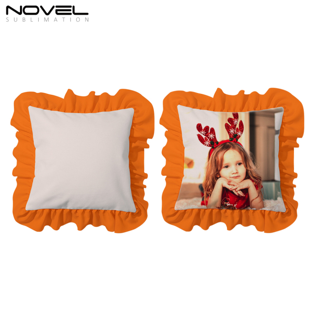 Sublimation Blank Cotton Linen Pillow Case Cover with Color Edge