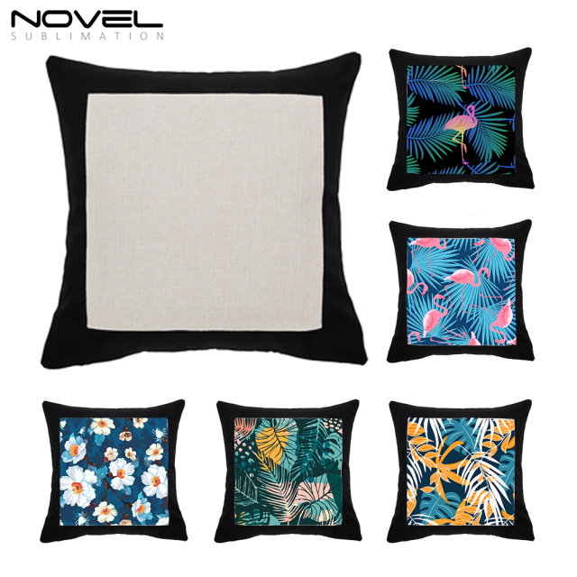 Sublimation Colorful Cotton Linen Pillow Case Cover