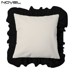 Sublimation Blank Cotton Linen Pillow Case Cover with Color Edge