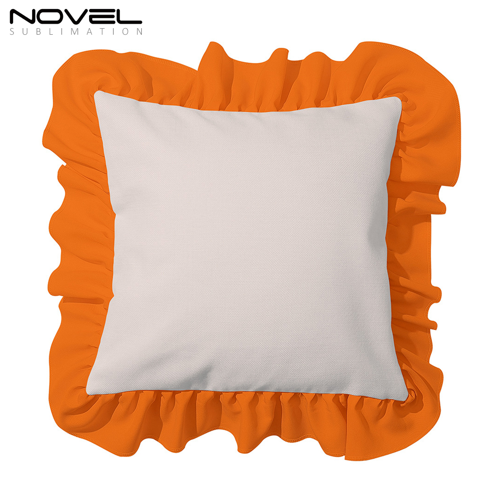 Sublimation Blank Cotton Linen Pillow Case Cover with Color Edge Plaid Pillowcase Pillow Cover