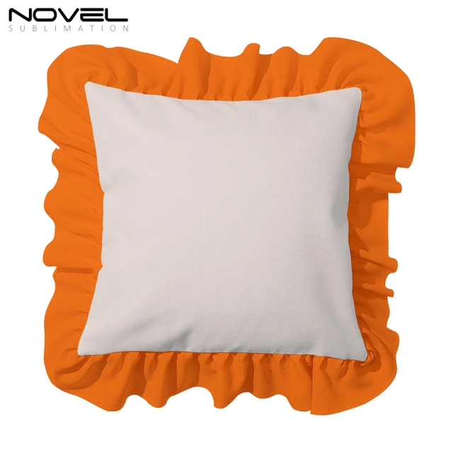 Sublimation Blank Cotton Linen Pillow Case Cover with Color Edge