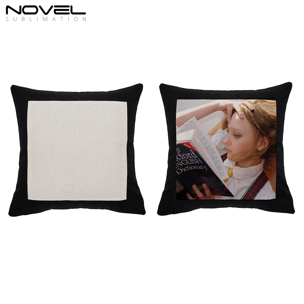 Sublimation Colorful Cotton Linen Pillow Case Pink/Blue/Orange/Green/Purple/Red/Grey Pillow Cover