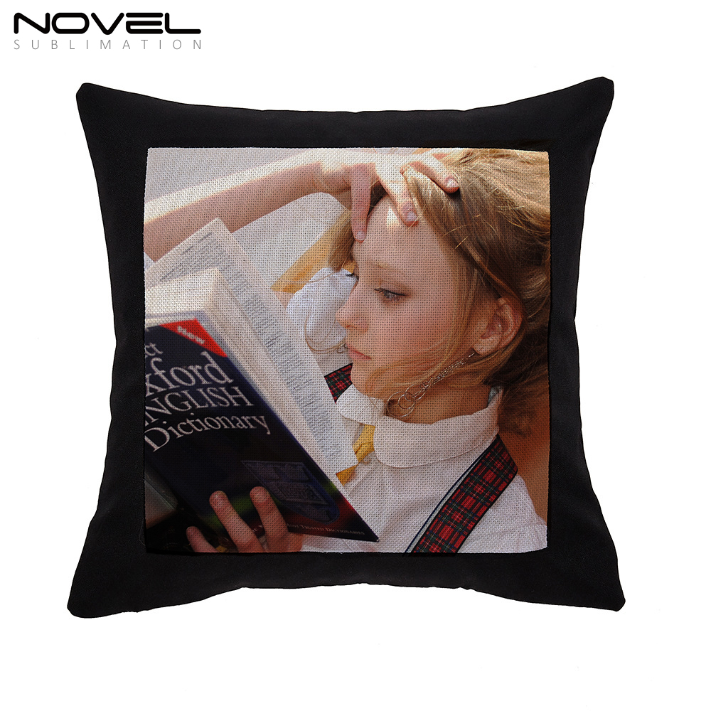 Sublimation Colorful Cotton Linen Pillow Case Pink/Blue/Orange/Green/Purple/Red/Grey Pillow Cover