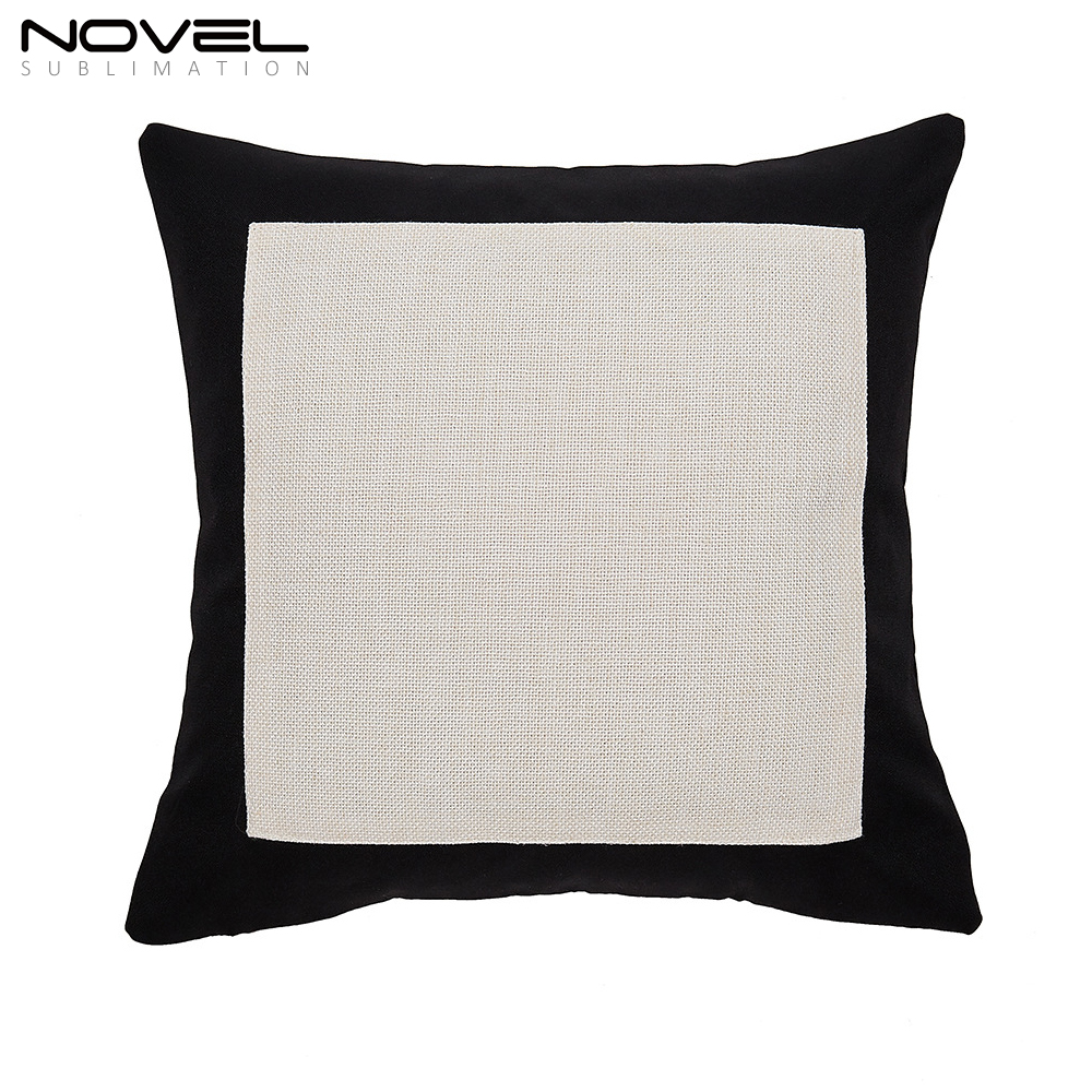 Sublimation Colorful Cotton Linen Pillow Case Pink/Blue/Orange/Green/Purple/Red/Grey Pillow Cover