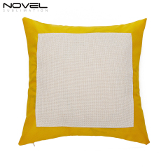 Sublimation Colorful Cotton Linen Pillow Case Cover