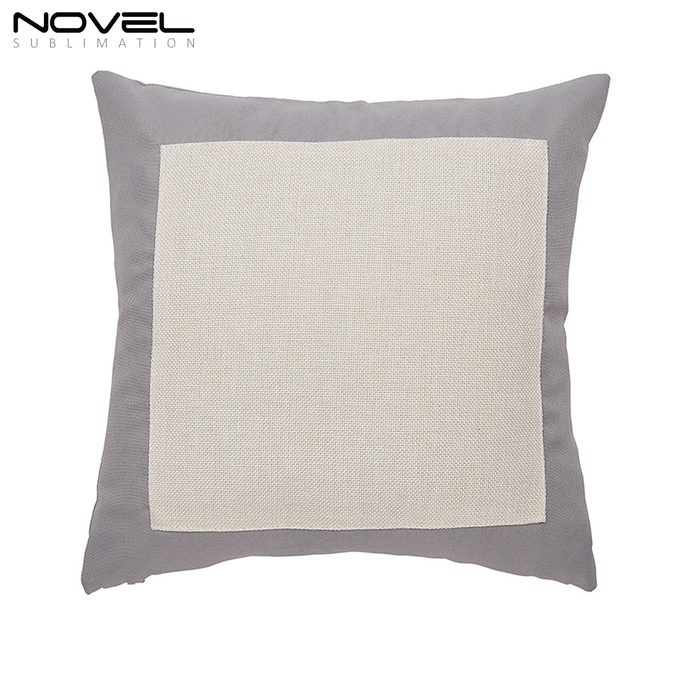 Sublimation Colorful Cotton Linen Pillow Case Pink/Blue/Orange/Green/Purple/Red/Grey Pillow Cover