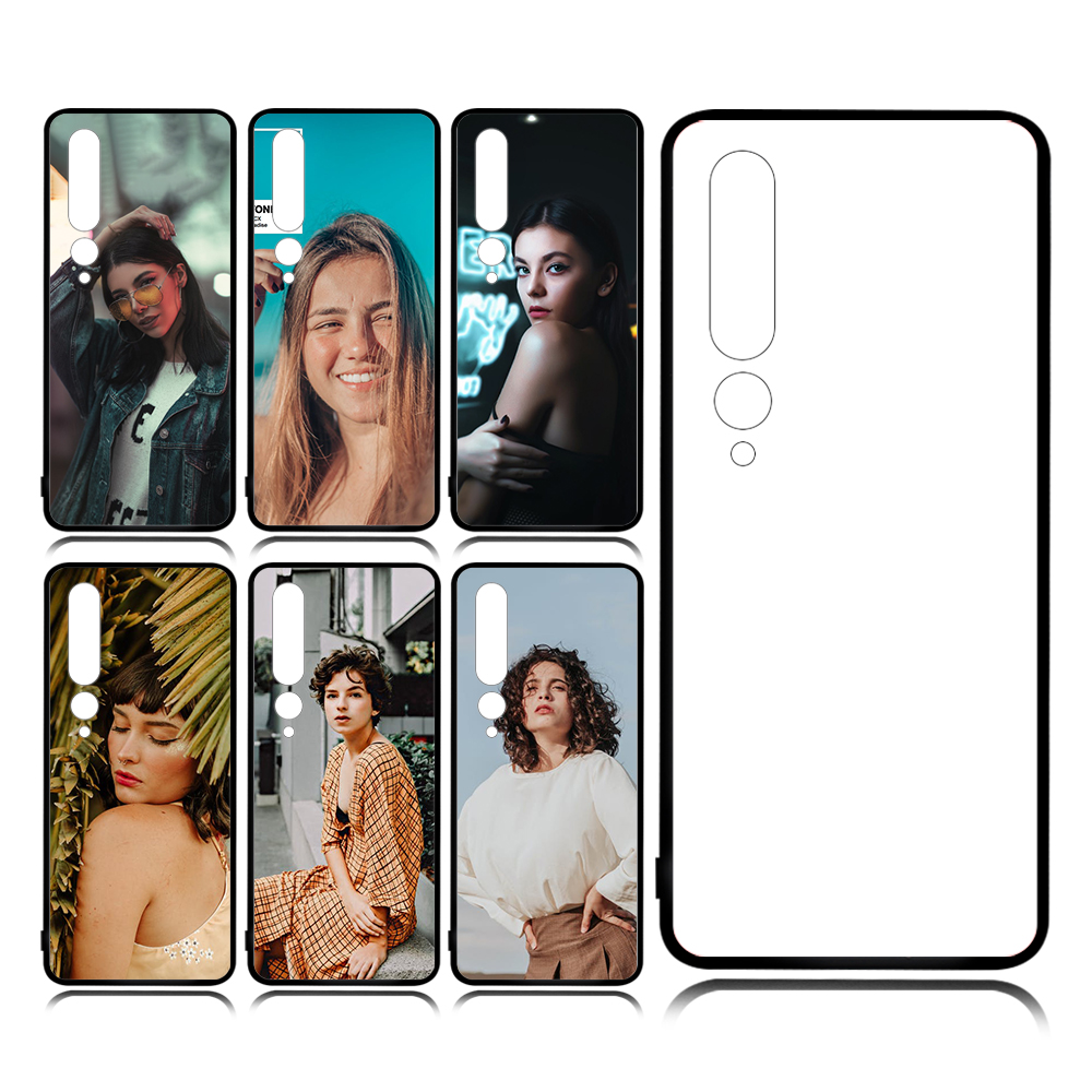 Sublimation Phone Case for Xiaomi Mi 10 5G/ Xiaomi Mi Note 10 Lite / MI 9 Pro 2D TPU Silicone Phone Case Cover With Aluminum Insert Xiaomi Series