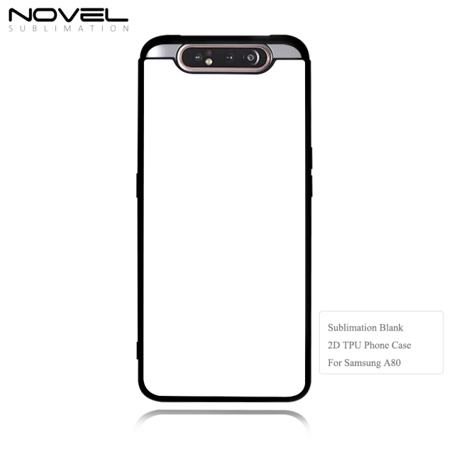 Smooth Sides!!! For Samsung A80 Sublimation 2D TPU Silicone Phone Case With Metal Insert