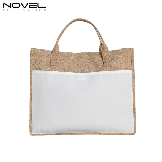 Sublimation Blank Cotton Linen Shopping Bag Tote Bag