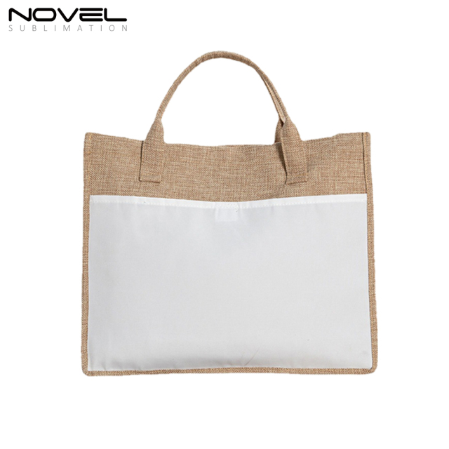 Sublimation Blank Cotton Linen Shopping Bag Tote Bag