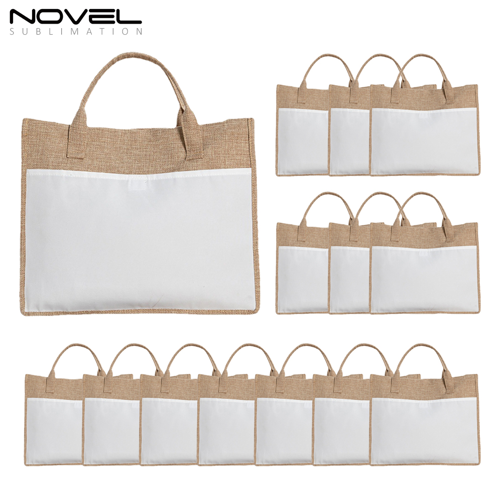 Sublimation Blank Cotton Linen Shopping Bag Tote Bag