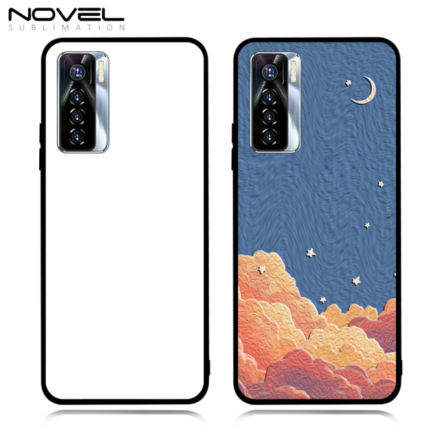 Smooth Sides!!! For Tecno Camon 16 Sublimation 2D TPU Phone Case With Aluminum Insert