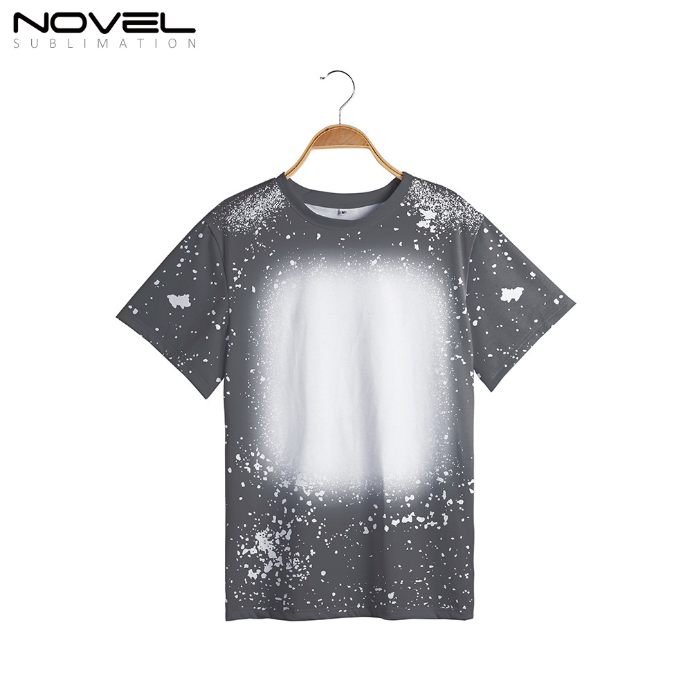 100% Polyester Sublimation#9Tie-dyed T-Shirt for Child Women Men Child Short Sleeves T-shirt For Customized Logo Printing