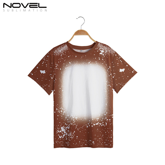 100% Polyester Sublimation#9Tie-dyed T-Shirt for Child Women Men Child Short Sleeves T-shirt For Customized Logo Printing