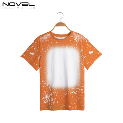 100% Polyester Sublimation Tie-dyed T-Shirt for Child Women Men Short Sleeves T-shirt For Customized Logo Printing