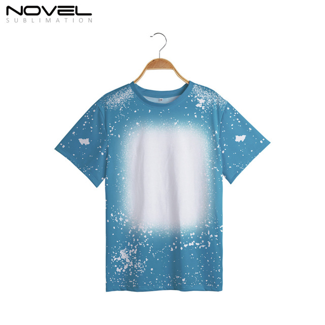 100% Polyester Sublimation#9Tie-dyed T-Shirt for Child Women Men Child Short Sleeves T-shirt For Customized Logo Printing