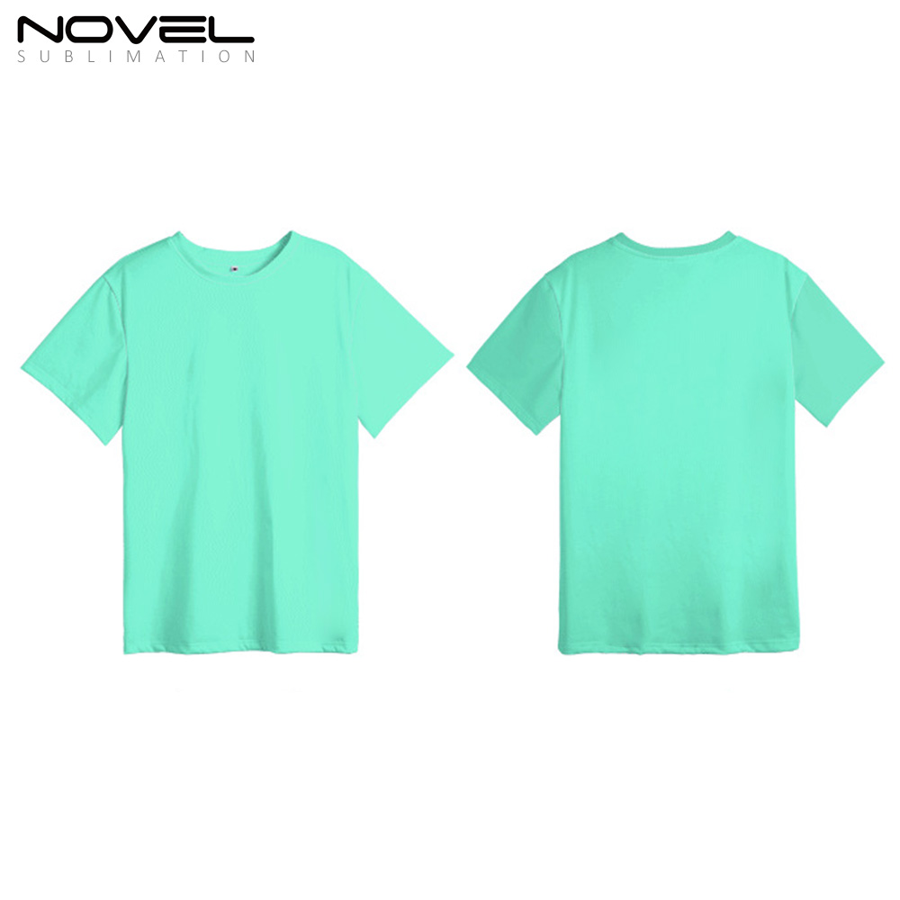 Colorful 100% Polyester Sublimation Blanks Women Men Child Short Sleeves T-shirt For Customized Logo Printing