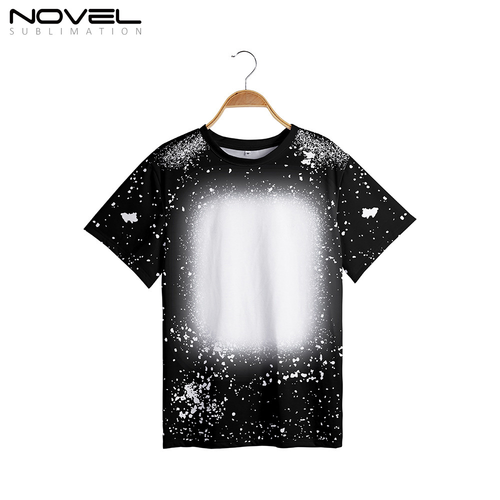 100% Polyester Sublimation#9Tie-dyed T-Shirt for Child Women Men Child Short Sleeves T-shirt For Customized Logo Printing