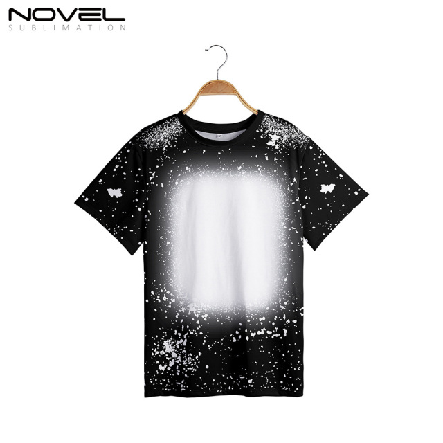 100% Polyester Sublimation#9Tie-dyed T-Shirt for Child Women Men Child Short Sleeves T-shirt For Customized Logo Printing