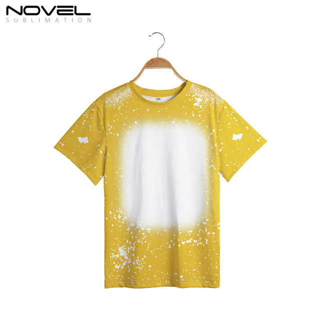 100% Polyester Sublimation#9Tie-dyed T-Shirt for Child Women Men Child Short Sleeves T-shirt For Customized Logo Printing