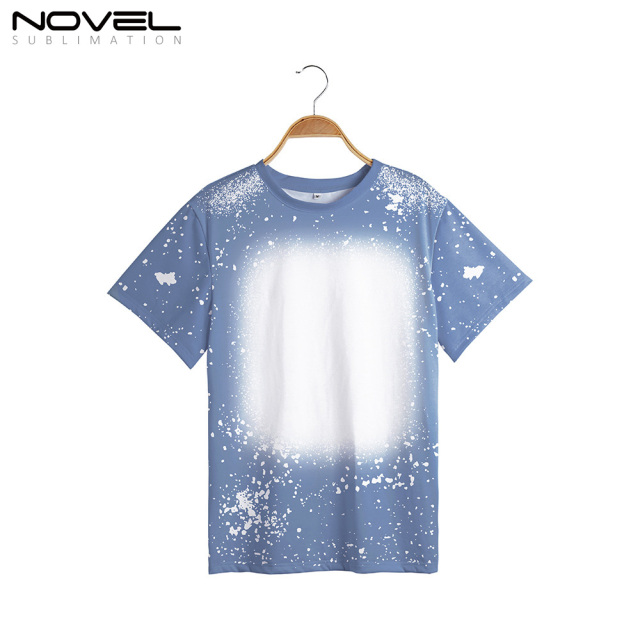 100% Polyester Sublimation#9Tie-dyed T-Shirt for Child Women Men Child Short Sleeves T-shirt For Customized Logo Printing