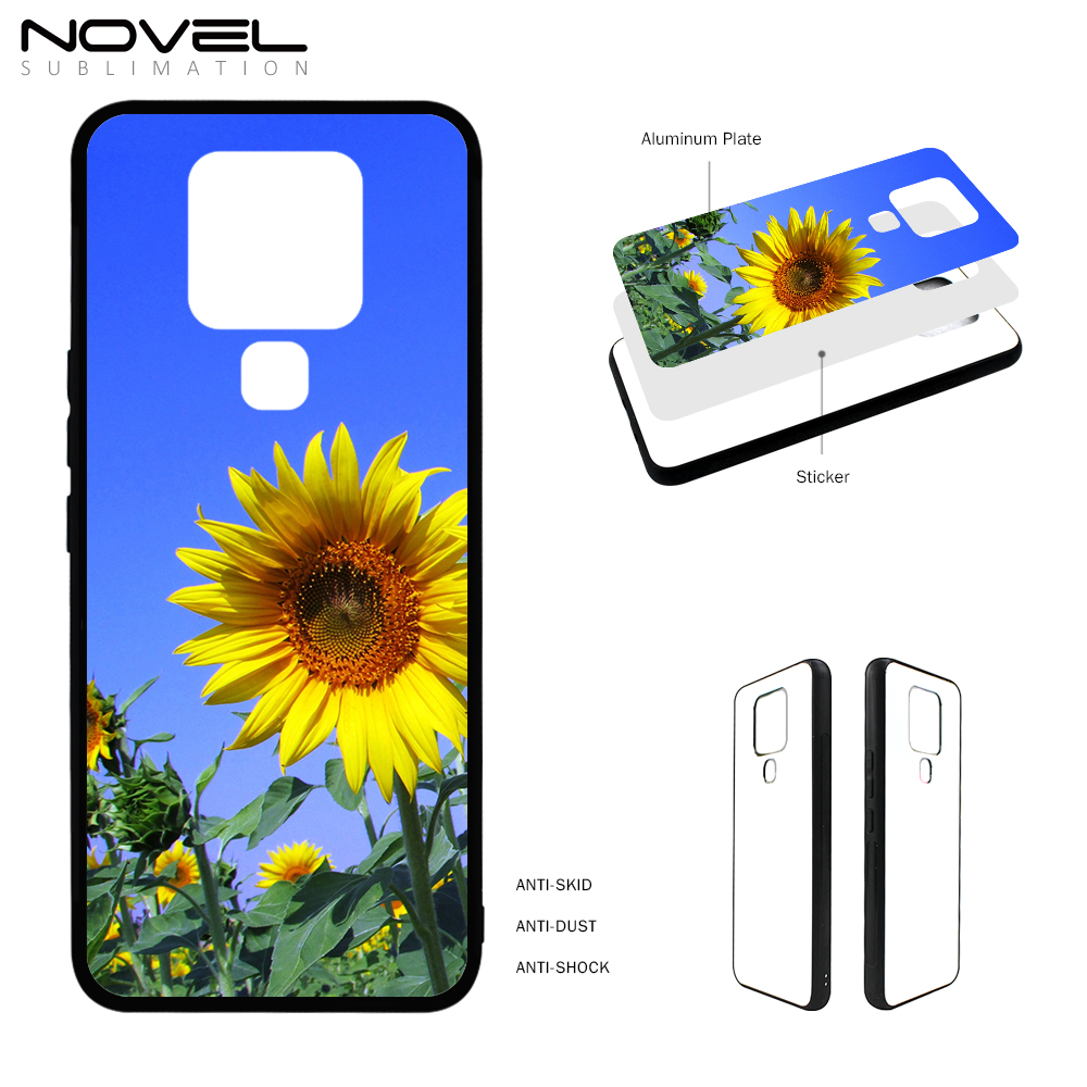 Smooth Sides!!! Sublimation 2D TPU Phone Case With Aluminum Insert For Tecno Camon Series 12 16 17 18 19