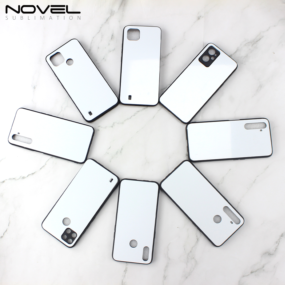 Smooth Sides!!! For OPPO Realme V5 5G/ Realme75G V11 V15 V13 Sublimation Customized 2D TPU Phone Case With Metal Insert