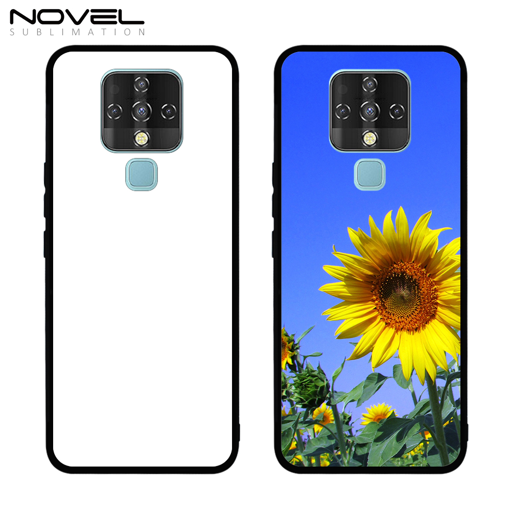 Smooth Sides!!! Sublimation 2D TPU Phone Case With Aluminum Insert For Tecno Camon Series 12 16 17 18 19