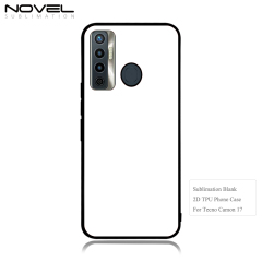 Smooth Sides!!! For Tecno Camon 16 Sublimation 2D TPU Phone Case With Aluminum Insert