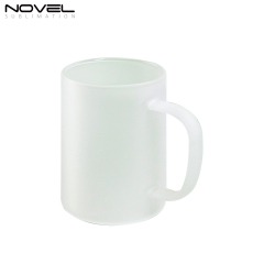 450ML Frosted/ Transparent Glass Mugs With Color Handle