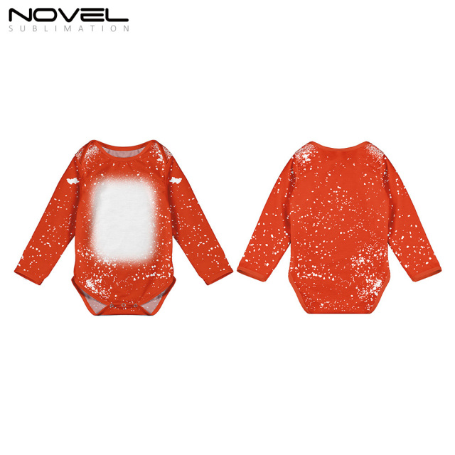 Sublimation Blank Polyester Tie-dyed Long Sleeve Baby Bodysuit