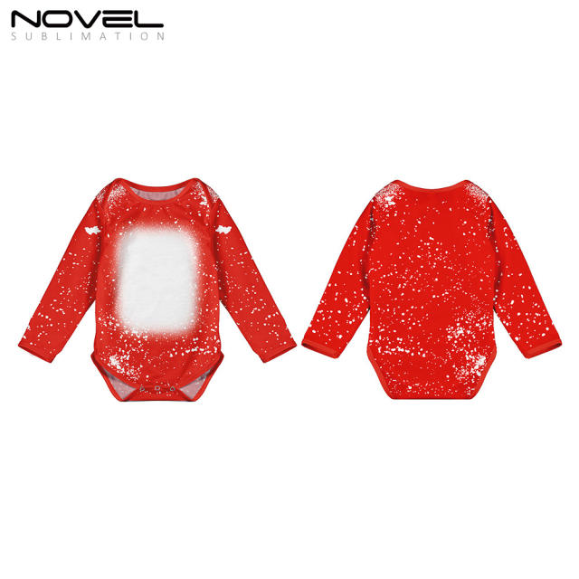 Sublimation Blank Polyester Tie-dyed Long Sleeve Baby Bodysuit