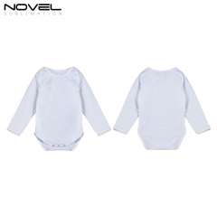 Sublimation Blank Color edge Polyester Long Sleeve Baby Bobysuit