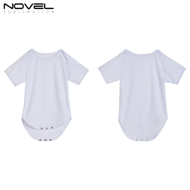 Sublimation Blank Color edge Polyester Short Sleeve Baby Bobysuit