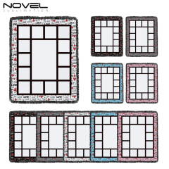 Colorful Sublimation Blank Flannel Grid Blanket With Lace Home Sofa Portable Soft Blanket