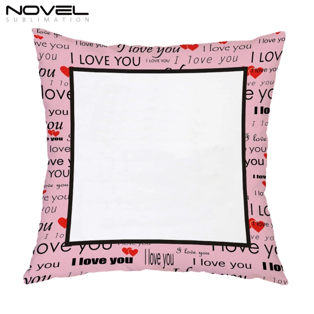 Sublimation Blank Alphabet-print Grid Short Plush Pillowcase With Letters