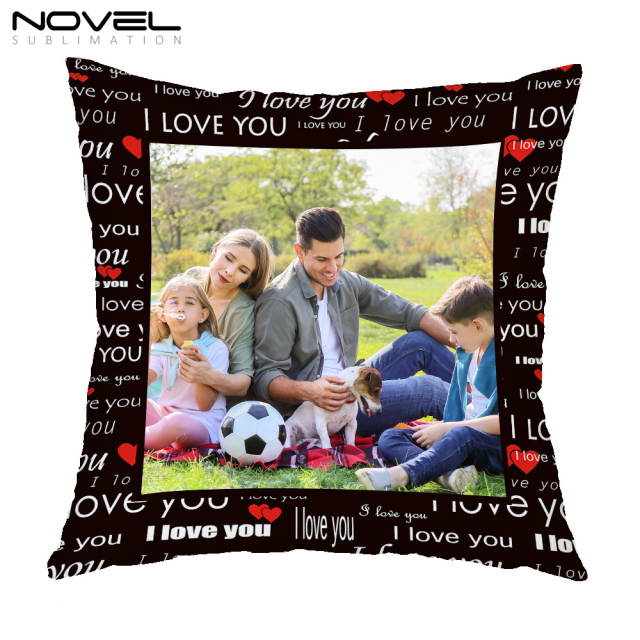 Sublimation Blank Alphabet-print Grid Short Plush Pillowcase With Letters