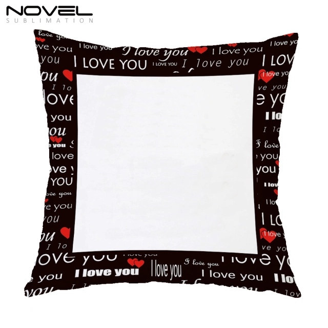 Sublimation Blank Alphabet-print Grid Short Plush Pillowcase With Letters