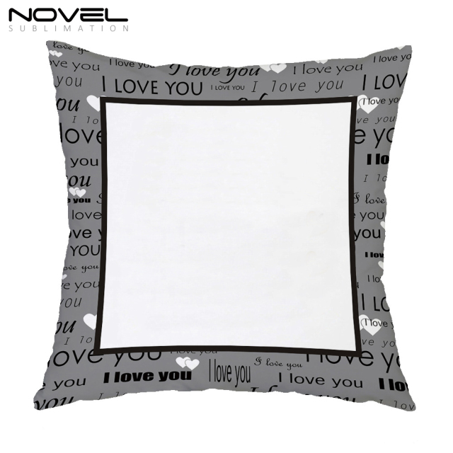 Sublimation Blank Alphabet-print Grid Short Plush Pillowcase With Letters